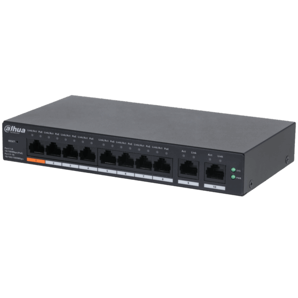 8-портовый управляемый PoE коммутатор  Dahua DH-CS4010-8ET-110
