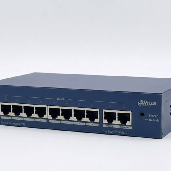 10-портовый неуправляемый PoE коммутатор  DH-S3010-8ET-95